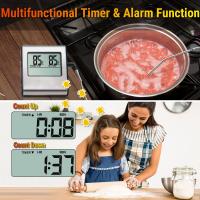 Termómetro Digital Para Barbacoa Y Cocina Con Timer Probar Para Carne Herramienta De Medición Metal Para Cocinar - details 2