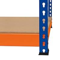 Banco de Trabajo p/Garaje S-Rax 2 Niveles | 150cm x 60cm x 90cm | Capacidad por Nivel 300kg | Montaje Sin Tornillos | 2 Barras de Soporte Reforzadas | Patas de Goma | Mesa para taller almacén depósito - details 5
