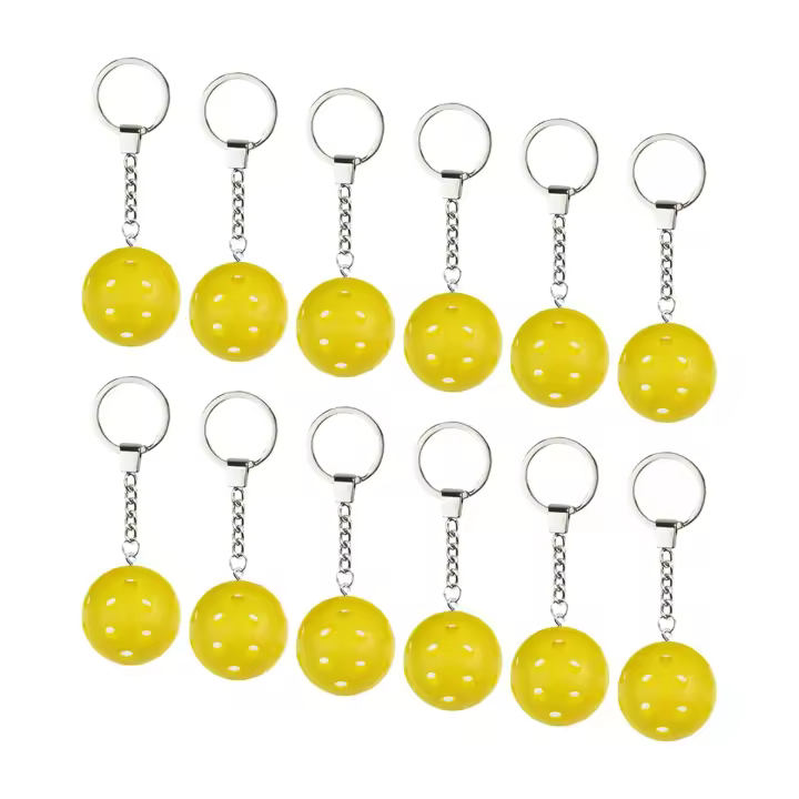 Set De 12 Llaveros De Pádel Con Llavero De Maleta Y Colgante Para Bolso Accesorios Para Coche Llavero Creativo De Zinc Alloy Para Amantes Del Pádel - 1