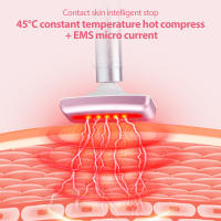 Láser Rojo Y Masajeador Facial 4 En 1 EMS Compresión Calefacción Vibration Rejuvenecimiento De Piel Esculturing Firmado Herramienta Para Ojos Y Cara - details 3