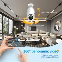 Cámara De Vigilancia WiFi E27 8MP Lámpara De Surveillance Con Zoom Digital 4X Visión Nocturna En Color Detección De Humanos AI Para El Hogar Inteligente - details 0