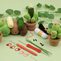 Kit De Inicio Para Crochet KRABALL Con Gancho De Crochet Hilo De Poliéster Marcadores De Costura Ojos Plásticos Para Principiantes 3/6 Piezas - details 3