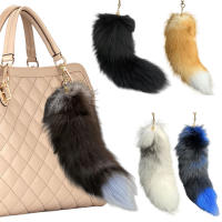 Gran Colgante De Peluche De Zorro Falso Para Llavero Colgante De Cola De Therian Para Bolso Regalo Para Mujeres Y Niñas Estilo Moderno Tamaño Aproximado De 35-40cm - details 7
