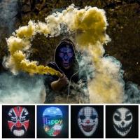 Bluetooth APP Control Smart LED Face Masks Programmable Change Face DIY Photoes For Party Display LED Light Mask For Halloween Carnival - details 8