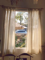 1pc Cortinas De Voile De Lino Plegado Estilo Wabi-Sabi Japonés Para Balcones Y Dormitorios Translúcidas Y Sombrías - details 4