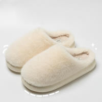 Pantuflas De Algodón Talla Grande Para Parejas Invierno Antideslizantes Con Suela Gruesa Y Cubierta De Dedos Cómodas Y Cálidas Para Hombres Y Mujeres Pantuflas De Interior Estilo Casual - details 9