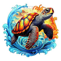 Puzzle De Tortuga De Madera En Forma Irregular Regalo Para Agradecimiento Y Navidad Reducción Del Estrés Adulto Juego De Rompecabezas Personalizado - details 0