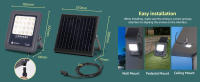 Aigostar Foco proyector LED solar con control remoto,focos solare de 50W, 500LM,luz blanca fría de 6500K,IP65 impermeable Luz solar exterior,para jardín,terrazas,caminos,garajes,cable de 2M(1) - details 2