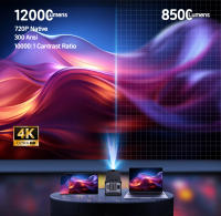 Proyector Portátil DOAN HY320 Mini Native 720P Soporta 4K Android 11 300ANSI Dual Wifi6 BT5.2 Exterior Rotable 180° Proyector - details 3