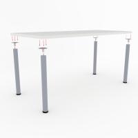 OFICIT Mesa Escritorio con Patas de Tubo en Color Gris Plata - Disponible en Blanco y en Varios Tonos de Madera - Tamaño 90x45 Cm - details 2