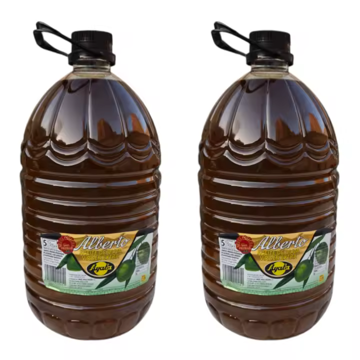 Aceite de Oliva Virgen Extra SUPERIOR SIN FILTRAR 2*5L TOTAL 10L MEJOR CALIDAD ALBERTO Calidad Gourmet, Sabor Suave y Afrutado. AYALA UTRERA,ANDALUCIA PRODUCTO DE PRIMERA CALIDAD,SABOR Y SATISFECHO 100% GARANTIZADO PRUEBALO!!! LEER DESCRIPCION - 1