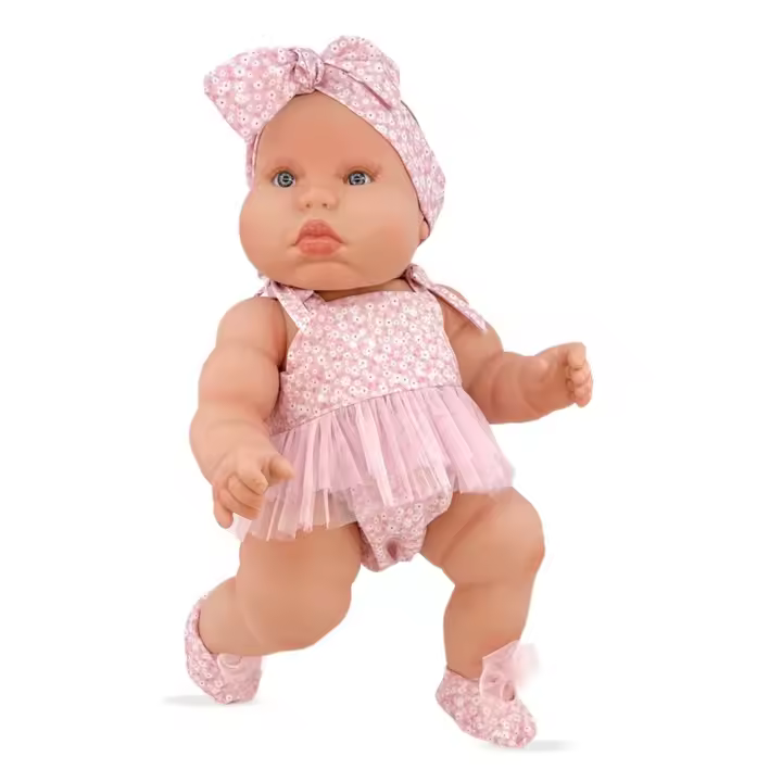 MUÑECA CHUBBY BABY TUL ROSA FLORES REF: 20010-24 50 CM (Berjuan) - 1