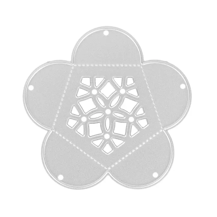 Molde De Cortado De Metal Para Navidad Combinación De Rompecabezas Pentágono Caja De Regalo Alfabeto Knivez Cartucho DIY Cortador De Tarjetas De Felicitación Artesanías - 1