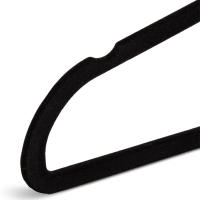 Perchas de Ropa Terciopelo Negro Aicasa - Hombros con Muescas - Antideslizantes para Chaquetas, Camisas, Pantalones, Abrigos - Gancho Giratorio de 360° - Pack 10/20/30/50/100/120 Unidades - details 2