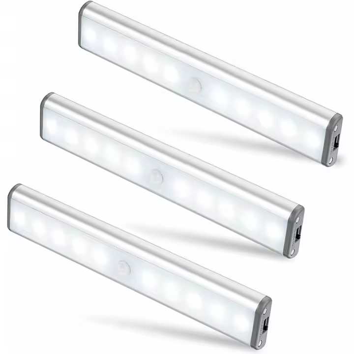 Lámpara de 10 LED, inalámbrica, recargable por USB, magnética, sensor de movimiento, 2 modos de iluminación, portátil. Luz de armario, lámpara de mano de emergencia, luz de noche para niños, respaldo… - 1