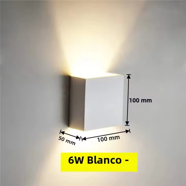 Lámpara De Pared LED Para Interior Estilo Cubo De Aluminio Para Dormitorio Sala De Estar Pasillo Iluminación Adicional AC110V 220V Negro Oro Plata Blanco - 1