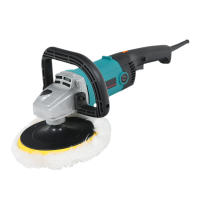 Pulidora de coches de 1200 W, 7 pulgadas, 6 Velocidades, 1000 a 4500RPM, Mango en D y Mango Lateral, Pulidora con 24 Accesorios para Lijado de Madera, Pulido, Encerado de Coche - details 5