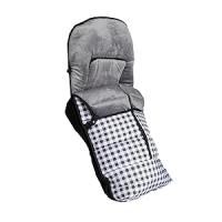 Saco Silla paseo Universal Invierno, Saco Carro Bebe Universal con Forro Polar Térmico y Pelo, Saco Carro Bebe Invierno Impermeable Estilo cuadro Vichy - details 2