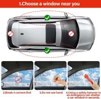 Martillo de Seguridad para Automóviles 2 en 1 Herramienta de Escape de Emergencia con Romper la Ventana de Coche y Cortador de Cinturón de Seguridad para Autobús Tren para Salvar la Vida 2 Piezas - details 1