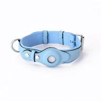 Collar De Cuero Para Perro Con Diseño De Lujo Ajustable Con Porta-Airtag Para Posicionamiento Cuello Del Gato Accesorios De Moda Para Mascotas - details 12