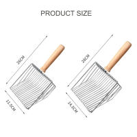 Shovel De Arenero Para Gatos Con Mango De Madera Herramientas De Limpieza Del Baño Del Gato Accesorios Para El Hogar De Los Animales - details 0