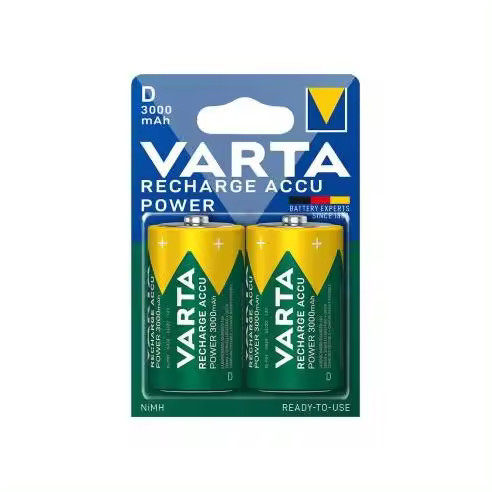VARTA Pila VARTA Recargable Accu Power D - LR20 3000mAh Ø34,2x61,5mm - 38656 Pila recargable Pilas / Baterías / Cargadores Pilas AAA - 1