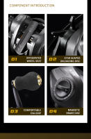 Carrete De Pesca Baitcasting AK 9.5KG Max Drag Ratio De Engranajes 7.2:1 Carrete Baitcaster Para Oceanos Rios Lagos Y Montañas - details 12