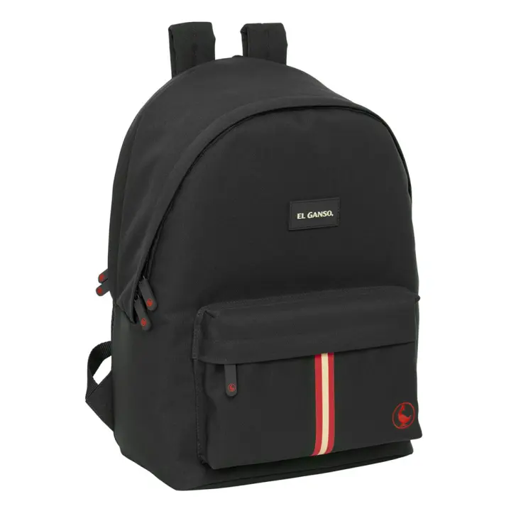 Mochila Doble Para Portatil 15,6"+Usb El Ganso Basics "Black" 31x44x18 Cm (Safta 642565820) - 1