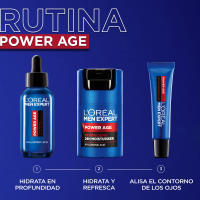 L'Oréal Paris | Rutina Men Expert POWER AGE Sérum hialurónico anti-edad. + cuidado hidratante 24h anti-edad mejorado con Ácido Hialurónico - 50 ml + contorno de ojos anti-edad con ácido hialurónico - details 0