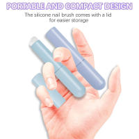 2pcs Pinceles De Uñas De Silicona Cabeza Plana Y Afilada Brochas De Maquillaje Reutilizables Para Arte De Uñas Y Gradient Ombre - details 7