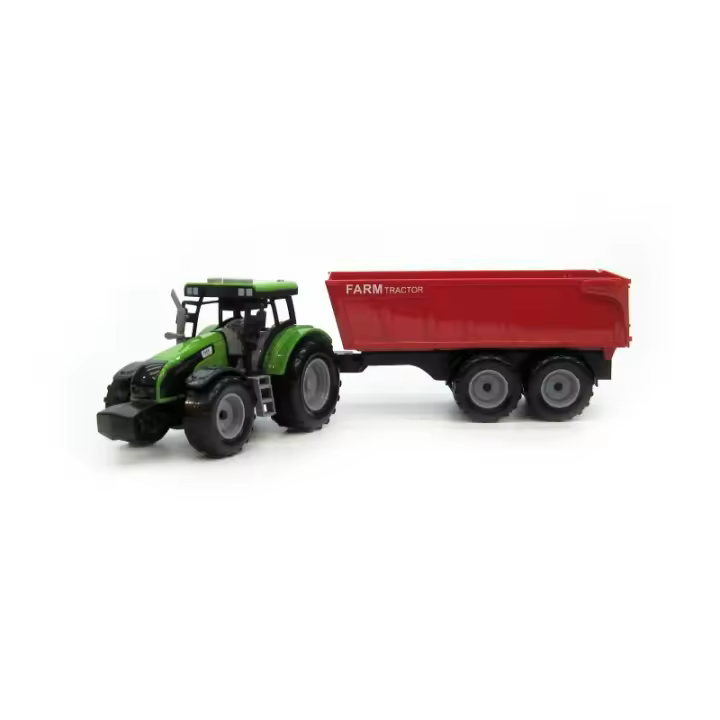 Tractor juguete con remolque vasculante, con luz y sonidos material plástico longitud total 44cm edad +3 cm FEN813967 - 1