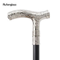 Bastón De Moda Con Relieve De Cabeza De Águila Blanca Y Flor Totem 93cm Punta De Goma Material De Eje De Acero Para Actividades Al Aire Libre - details 6