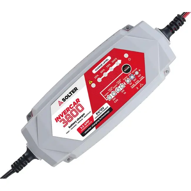 Solter Cargador Batería Invercar3800 6/15V 3,5A Compacto y Eficiente - 1