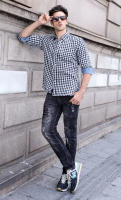 Nueva camisa de manga larga para hombre de talla grande a cuadros informal sin hierro tendencia de camisa de primavera y otoño - details 8