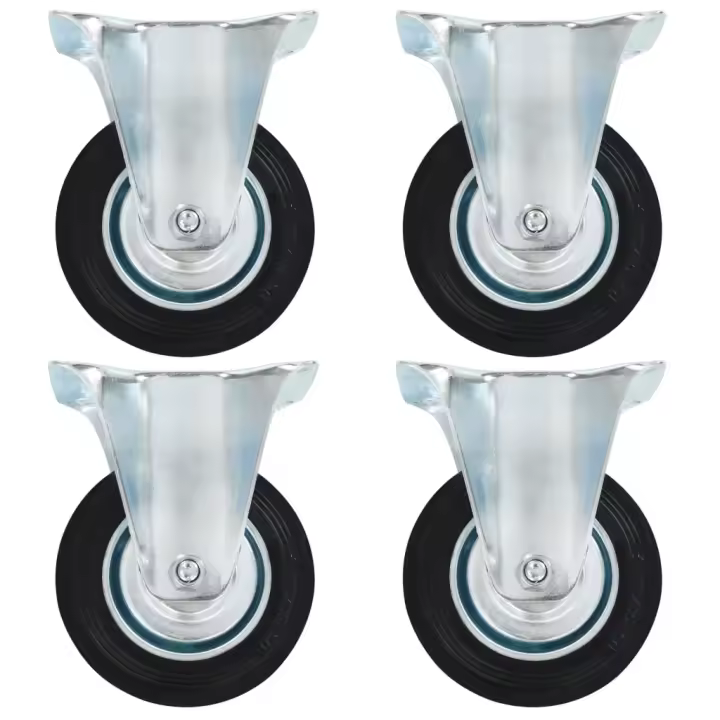 vidaXL Ruedas fijas 4 unidades 100 mm - 1
