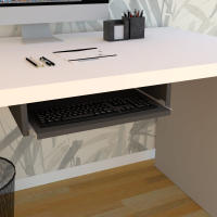 Henor PortaTeclado Bandeja Extraíble Madera FSC®. Bajo escritorio. Bajo Mesa. 55-68-70 Cm. Blanco. Gris. Grafito. Henor - details 4