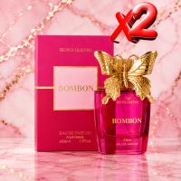Pack 2 Unidades Perfume Mujer Bombon Eau de Parfum 50ml Reyes Queens | Fragancia Floral Frutal Dulce con Vainilla, Pitahaya y Pachulí | Perfume Elegante de Larga Duración con Frasco Mariposa Dorada - details 0
