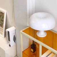 Lámpara De Mesa Orange Danish Mushroom Decoración Para Iluminación Interior De Dormitorio Lámpara De Escritorio Lámpara De Noche Con Bombilla Incluida Estilo Moderno - details 6