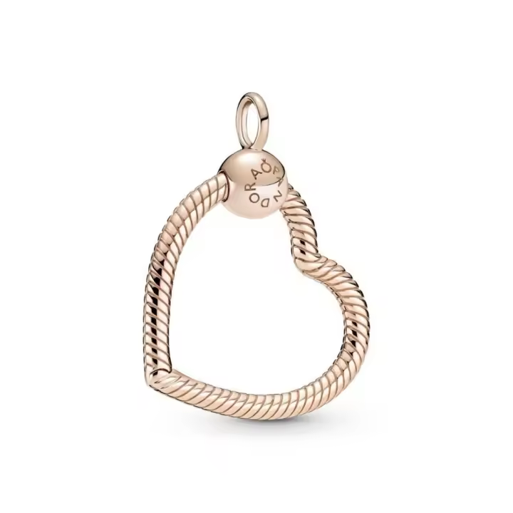 PANDORA Charm Colgante Rosa Encantadora Corazón Joyería Infantil - 1