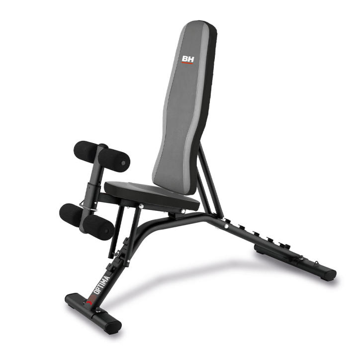 BH Fitness Optima G320B – Banco de Musculación Plegable y Ajustable | Entrena Pecho, Piernas y Bíceps en Casa