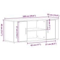vidaXL Mueble de TV Madera Antigua 100x35x40 cm Madera Ingenierizada - details 7