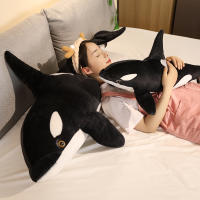 Orcinus Orca Negro Peluche Realista Ballena Asesina Muñeco De Tela Grande Pez Juguetes Para Niños Regalo De Cumpleaños - details 9