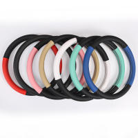 Funda De Volante De Coche Universal En Cuero PU Colorido Ajuste Para Todas Las Estaciones Cubierta De Manija De Coche - details 0
