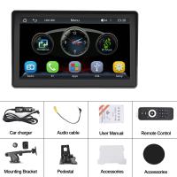 Podofo Monitor inalámbrico de 7 pulgadas para salpicadero de coche, Carplay, Android, Mirror Link, cámara de salpicadero, Bluetooth, FM, navegación GPS, reproductor inteligente - details 22