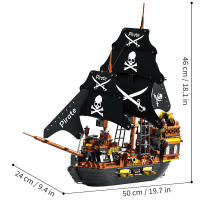 Bloques De Construcción Pirata Con Perla Negra Grande Castillo Real Guías De Batalla Juguetes Para Niños Y Niñas Regalos - details 2