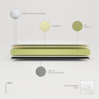Colchón Juvenil Juma - Viscoelástico - Altura 13cm - Calidad alta - Firmeza Media - Transpirable - Somnia Descanso - Blanco/Beige - Fabricado en España - Tecnología anti ácaros - details 0
