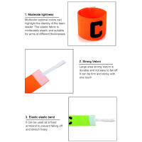 Armband De Fútbol Leader Match Bandera De Capitán Profesional Banda De Muñeca Ajustable Color Brillante Regalo De Competición De Fútbol - details 1