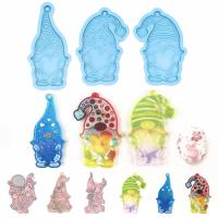 Molde De Epoxy Resina Para Elfos De Jardín Navideños Muñecos Sin Cara Para Colgantes Y Llaveros Herramienta De Artesanía DIY Color Azul - details 0