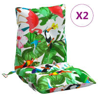 vidaXL Cojines de silla de respaldo bajo 2 uds tela Color Antracita,  Verde,  Negro y mas Cojín Decorativo de Asiento Cojines de muebles de salon - details 5