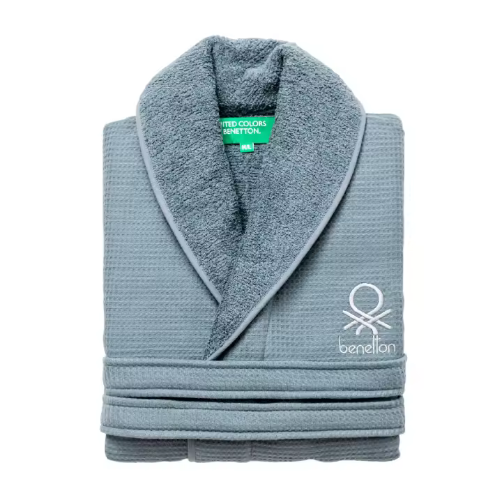 Albornoz Benetton 400GSM Algodón Azul Oscuro - 1
